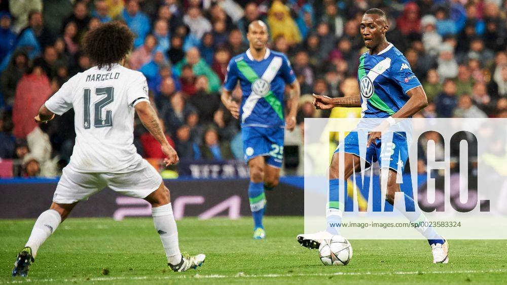 V.li.: Marcelo Vieira (Marcelo, Real, 12), Ronaldo Aparecido Rodrigues (Naldo, Wolfsburg, 25), Josuha Guilavogui (Wolfsburg, 23),