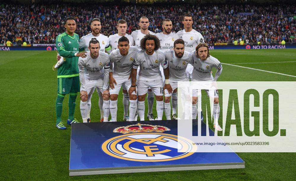 FUSSBALL CHAMPIONS LEAGUE SAISON 2015 2016 VIERTELFINALE RUECKSPIEL Real Madrid - VfL Wolfsburg 12.04.2016 Teamfoto Real Madrid