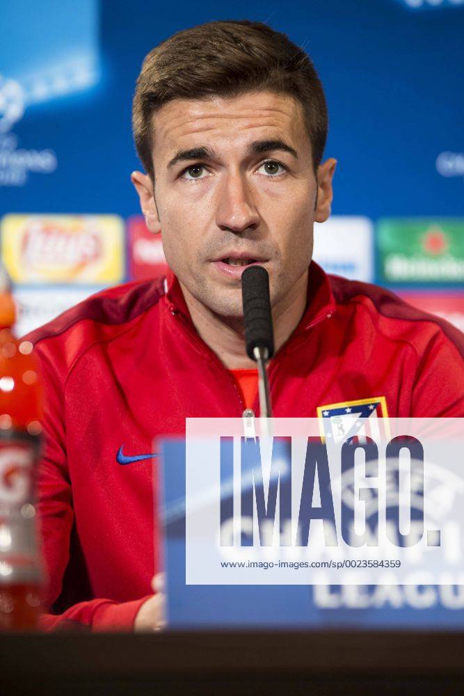 Gabi Fernandez during Atletico de Madrid s press conference PK Pressekonferenz the day before the EUFA Champions League match between Atletico de Madrid and FC. Barcelona at Vicente Calderon in Madrid. April 13, 2016. (20160413007)