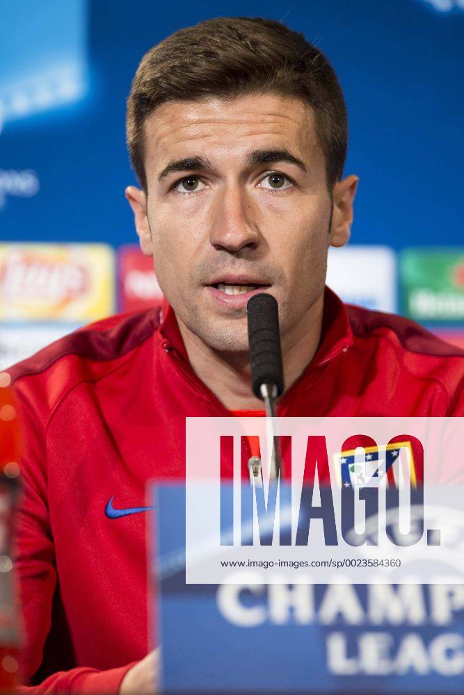 Gabi Fernandez during Atletico de Madrid s press conference PK Pressekonferenz the day before the EUFA Champions League match between Atletico de Madrid and FC. Barcelona at Vicente Calderon in Madrid. April 13, 2016. (20160413008)
