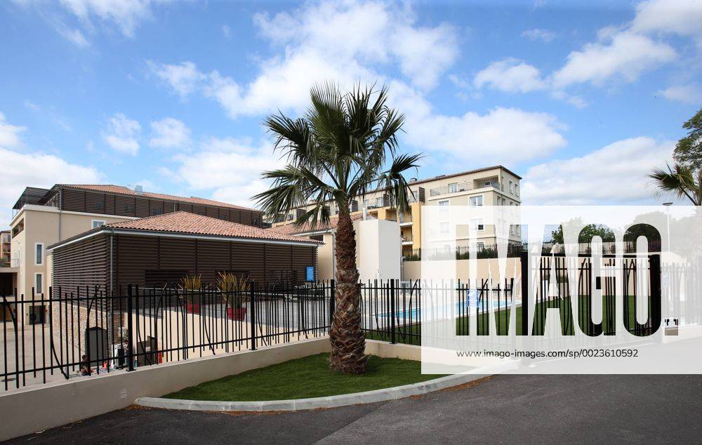 SOCCER - UEFA EURO EM Europameisterschaft Fussball 2016, preview JUVIGNAC,FRANCE,15.APR.16 - SOCCER - UEFA European Championship EM Europameisterschaft 2016 in France, preview, base camp team SUI, Vichy Spa Hotel. Image shows an exterior view of the Vichy Spa Hotel Montpellier Juvignac. GEPAxpictures xAndreasxPranter