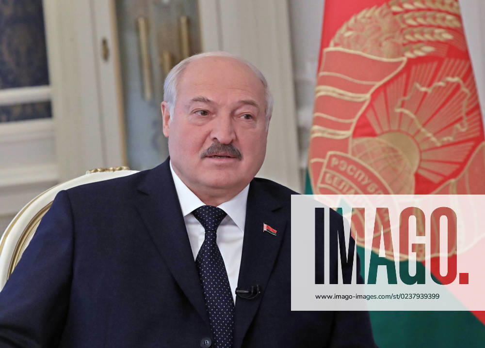 (230227) -- MINSK, Feb. 27, 2023 -- Belarusian President Alexander Lukashenko speaks during an exclusive interview with Xinhua ahead of his visit to China in Minsk, Belarus, Feb. 23, 2023. TO GO WITH Interview: I have the warmest, kindest memories from my first visit to China, says Belarusian president (Photo by Xinhua) BELARUS-MINSK-PRESIDENT-LUKASHENKO-INTERVIEW HenadzxZhinkov
