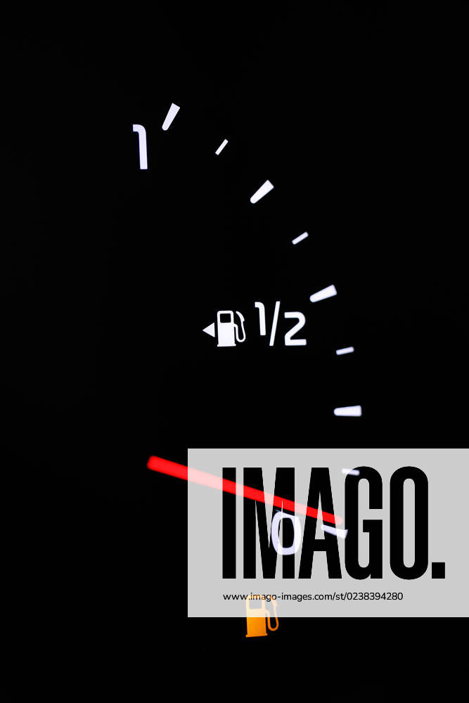 Fuel gauge at Automobile, Tank Almost empty Fuel Gage in a car, Tank almost Empty BLWS682223