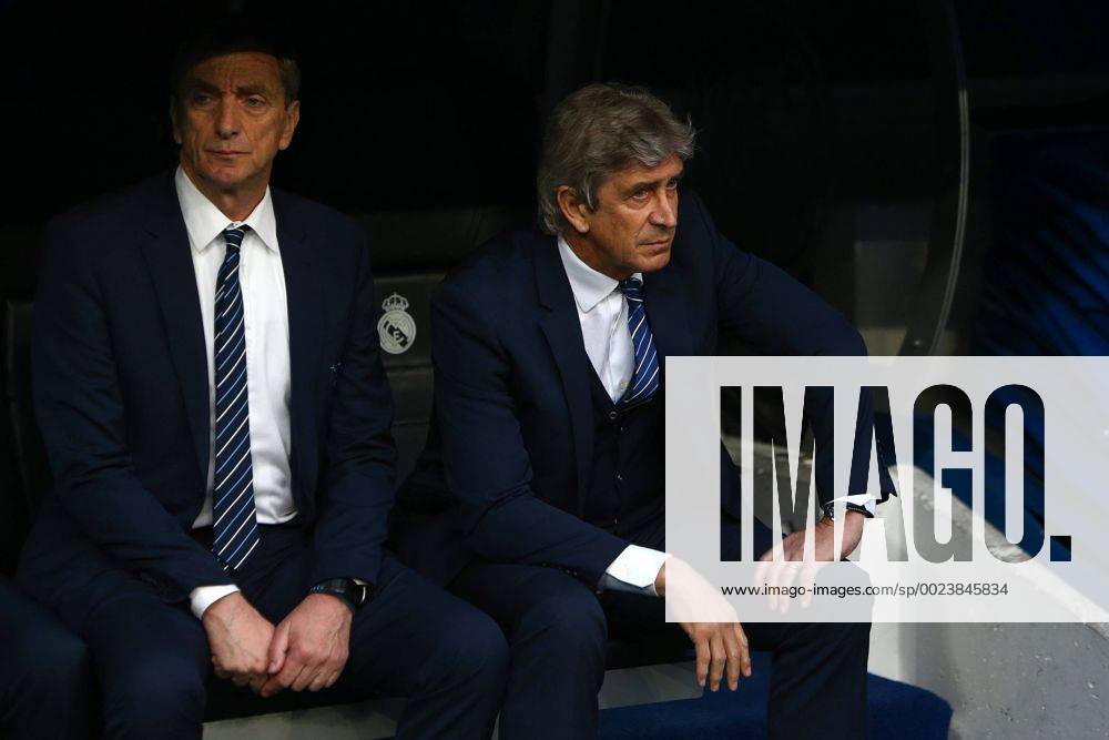 Manuel Pellegrini, manager of Manchester City during the UEFA Champions League Semi Final 2nd leg match at the Santiago Bernabeu stadium. Photo credit should read: Philip Oldham Sportimage .