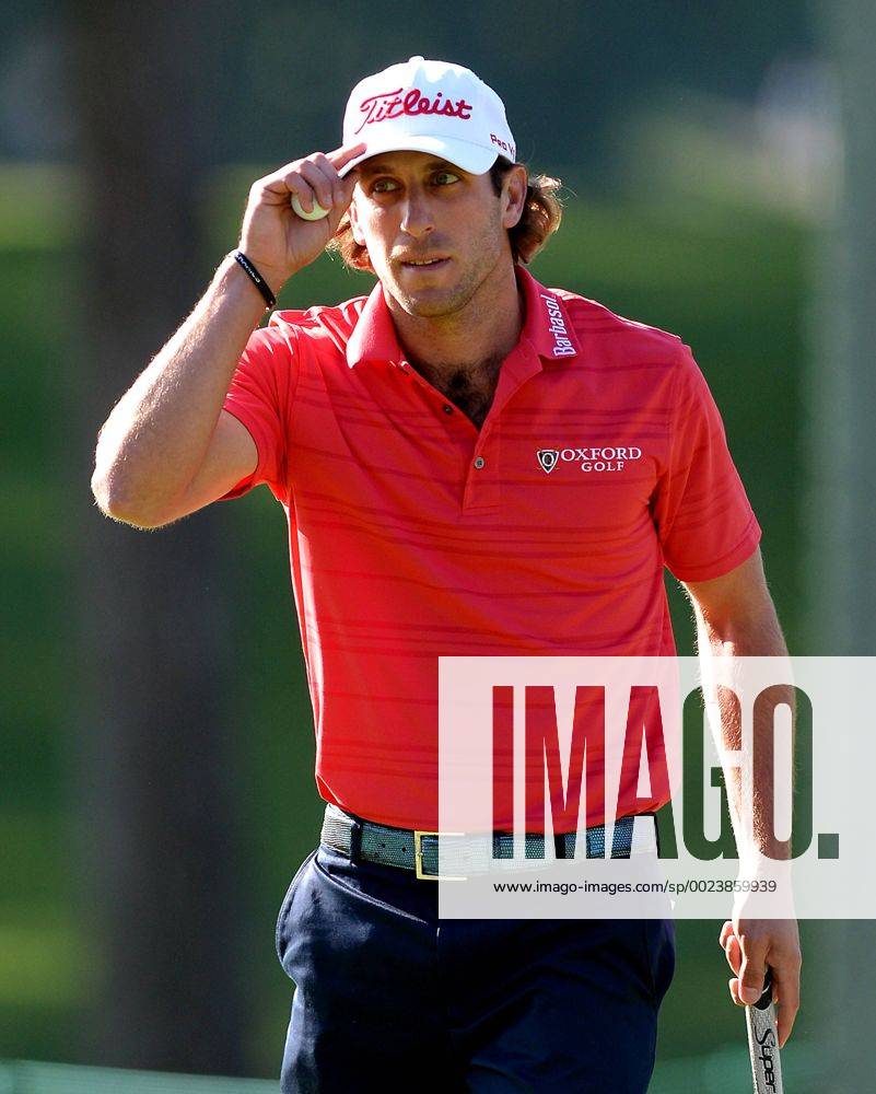 Charlotte, NC, USA - Andrew Loupe acknowledges the applause of the gallery after sinking a putt on the 15th green during second round action of the Wells Fargo Championship at Quail Hollow Club on May 6, 2016 in Charlotte, N.C. Loupe finished the round at -8. Wells Fargo Championship - ZUMAm67_