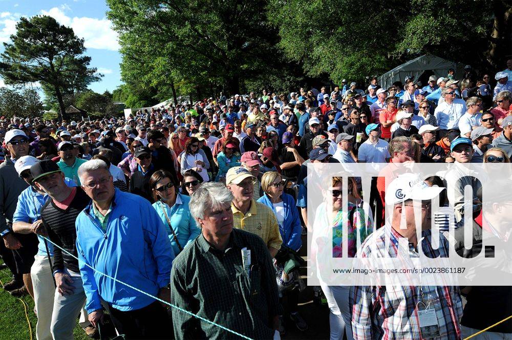 Charlotte, NC, USA - Fans line the 16th fairway during the second round of the Wells Fargo Championship at Quail Hollow Club on Friday, May 6, 2016, in Charlotte, N.C. Wells Fargo Championship - ZUMAm67_