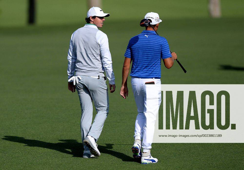 Charlotte, NC, USA - Rory McIlroy, left, and Rickie Fowler, right, walk down the 16th fairway during the second round of the Wells Fargo Championship at Quail Hollow Club on Friday, May 6, 2016, in Charlotte, N.C. Wells Fargo Championship - ZUMAm67_