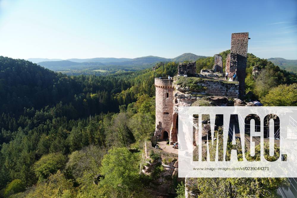 Ruin, medieval rock castle, Dahner castle group, Palatinate Forest, Burg Altdahn, Wasgau Rhineland Palatinate , Germany, Dahn, Rhineland Palatinate, Germany, Europe