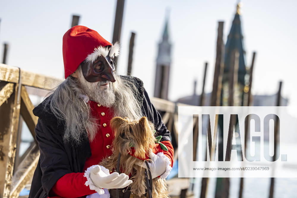 Venice carnival, masked people in the city, Venice, Italy, Europe