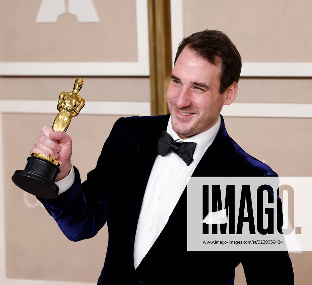 James Friend, winner of the award for Best Cinematography for All Quiet On The Western Front, appears backstage with his Oscar during the 95th annual Academy Awards at Loews Hollywood Hotel in the Hollywood section of Los Angeles on Sunday, March 12, 2023. LAP20230312187 JOHNxANGELILLO