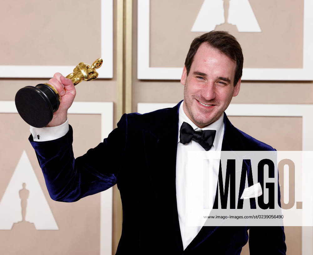 James Friend, winner of the award for Best Cinematography for All Quiet On The Western Front, appears backstage with his Oscar during the 95th annual Academy Awards at Loews Hollywood Hotel in the Hollywood section of Los Angeles on Sunday, March 12, 2023. LAP20230312186 JOHNxANGELILLO