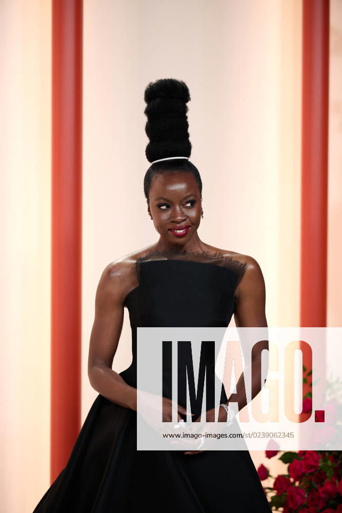 Danai Gurira arrives on the red carpet of The 95th Oscars® at the Dolby® Theatre at Ovation Hollywood on Sunday