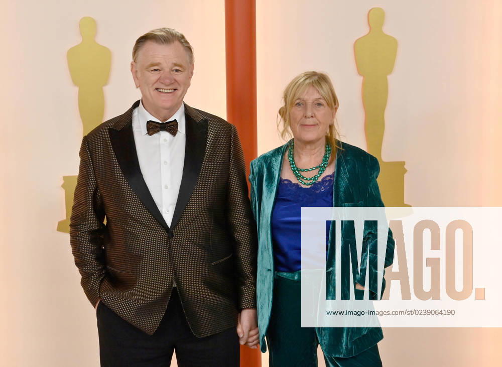 Brendan Gleeson and Mary Gleeson attend the 95th annual Academy Awards at the Dolby Theatre in the Hollywood section of Los Angeles on Sunday, March 12, 2023. LAP2023031211278 JIMxRUYMEN