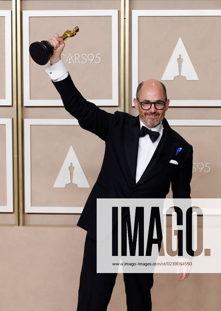 Edward Berger, winner of the award for Best International Feature Film for All Quiet on the Western Front???, appears backstage with his Oscar during the 95th annual Academy Awards at Loews Hollywood Hotel in the Hollywood section of Los Angeles on Sunday, March 12, 2023. LAP20230312265 JOHNxANGELILLO