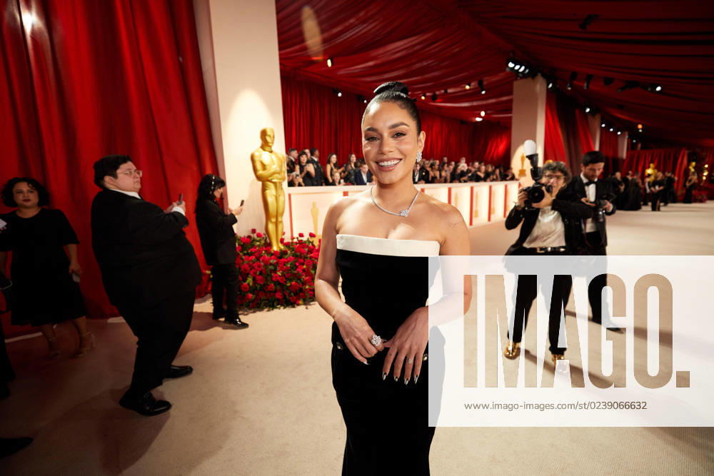 Vanessa Hudgens arrives on the red carpet of The 95th OscarsÂ® at the DolbyÂ® Theatre at Ovation Hollywood on Sunday