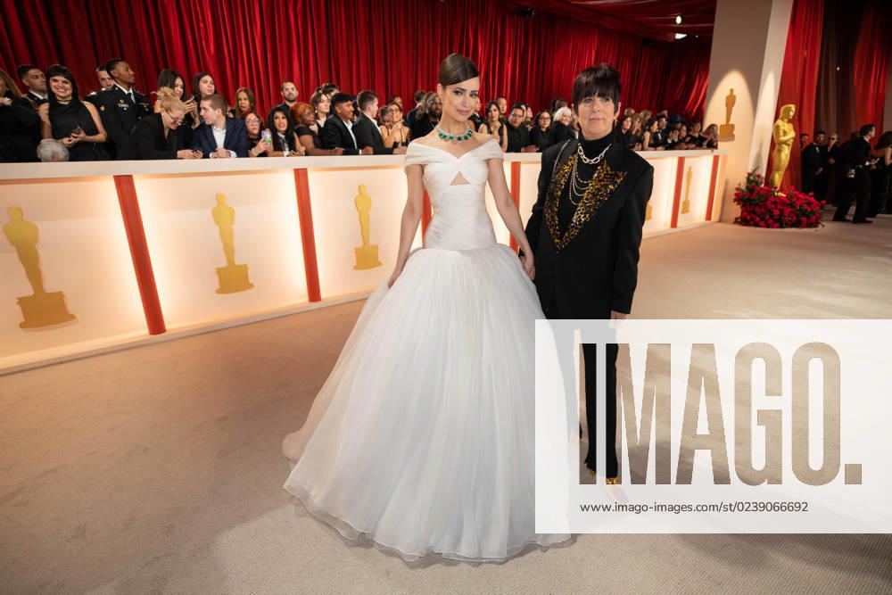 Sofia Carson and OscarÂ® nominee Diane Warren arrives on the red carpet of the 95th OscarsÂ® at the DolbyÂ® Theatre at Ovation Hollywood on Sunday