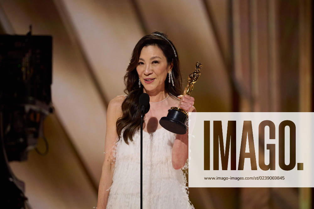 Michelle Yeoh accepts the Oscar® for Actress in a Leading Role during the live ABC telecast of the 95th Oscars® at the Dolby® Theatre at Ovation Hollywood on Sunday