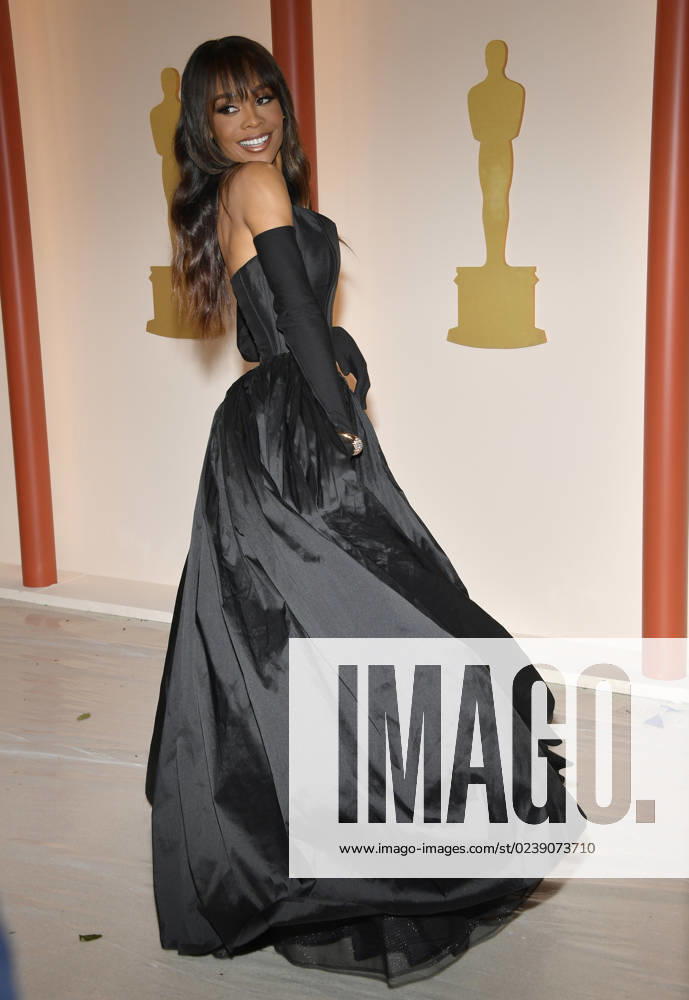 LOS ANGELES, CA - MARCH 12: Zuri Hall at the 95th Academy Awards at the Dolby Theater in Los Angeles, California on March 12, 2023.