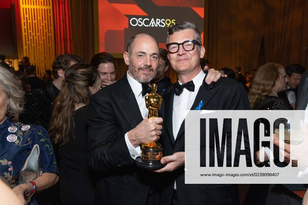 Oscar® winner Edward Berger and Malte Grunert attend the Governors Ball following the live ABC telecast of the 95th Oscars® at the Dolby® Theatre at Ovation Hollywood in Los Angeles, CA, on Sunday