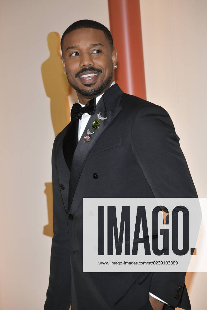 LOS ANGELES, CA - MARCH 12: Michael B. Jordan at the 95th Academy Awards at the Dolby Theater in Los Angeles, California on March 12, 2023.