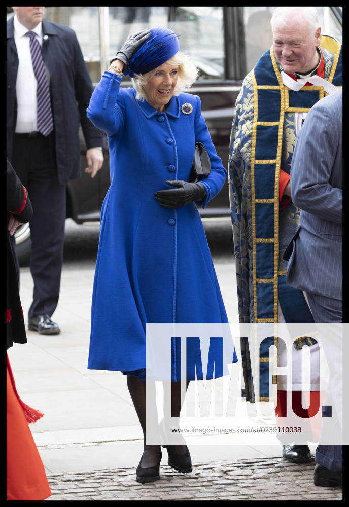 . 13 03 2023. London, United Kingdom. Camilla, Queen Consort, arriving at the Commonwealth Day service at Westminster Abbey in London. xStephenxLockx xi-Imagesx IIM-24226-0115