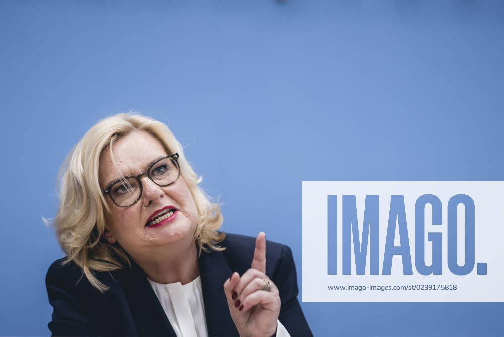 The Commissioner for the Armed Forces of the German Bundestag, Eva Hoegl SPD in the context of the presentation of the Annual Report 2022 at the Federal Press Conference Berlin, 14 03 2023 Berlin Germany.