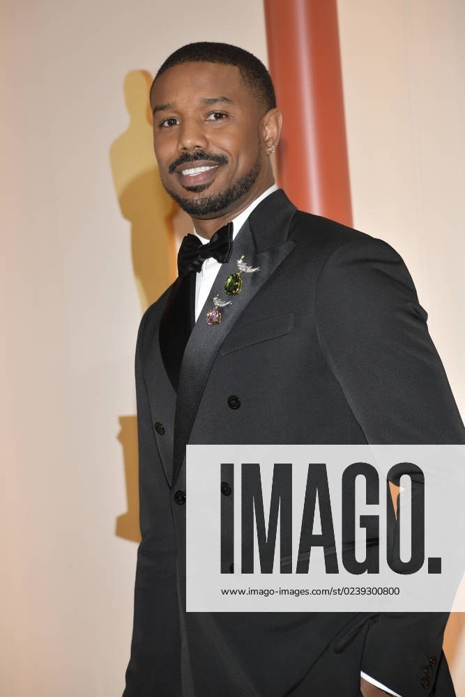 LOS ANGELES, CA - MARCH 12: Michael B. Jordan at the 95th Academy Awards at the Dolby Theater in Los Angeles, California on March 12, 2023.