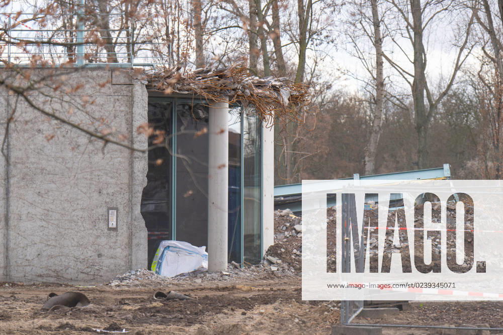 Demolition work on the extension building Kanzleramt, Kanzlerpark Work on the extension building Kanzleramt in Berlin Mitte, demolition Kanzlerpark Berlin Berlin GER