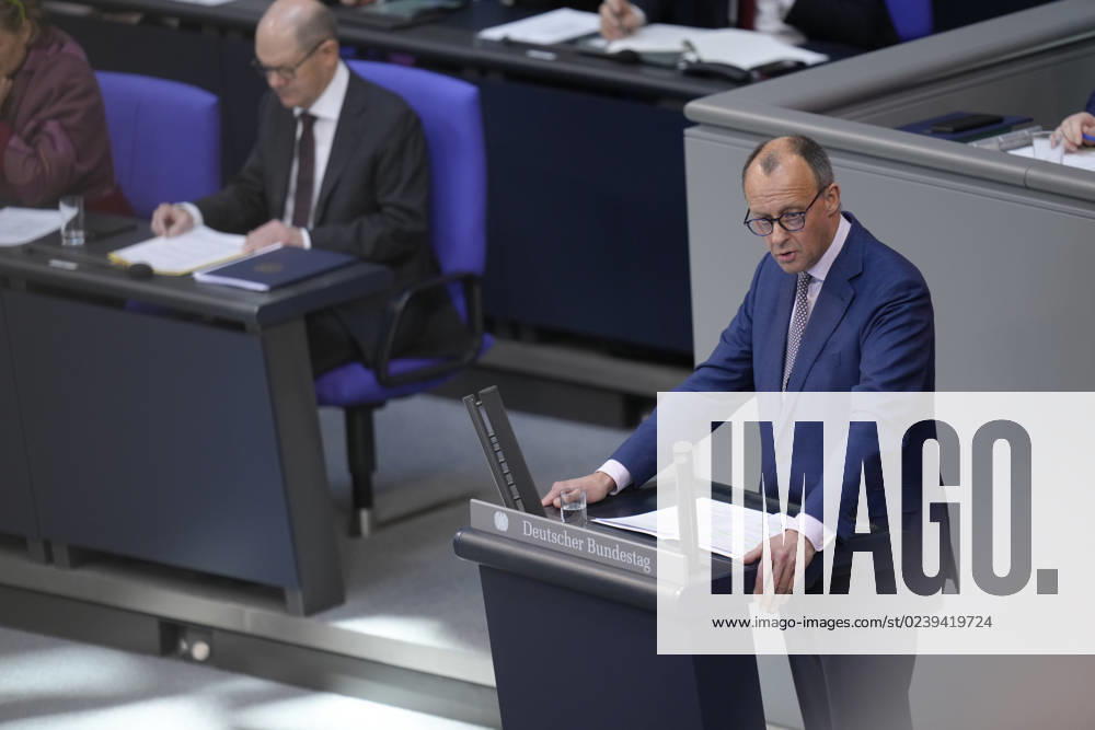 German Bundestag, 91 plenary session, government declaration current,16 03 2023 Berlin, Friedrich Merz CDU during his speech after the government declaration of the Chancellor at the 91 session of the German Bundestag in Berlin Berlin Germany