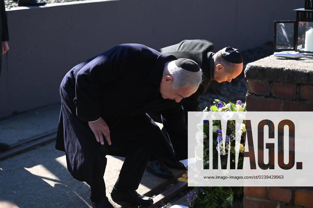 Berlin, Benjamin Netanyahu and Olaf Scholz visit the memorial track 17 in Berlin Grunewald German Chancellor Olaf Scholz and the Prime Minister of the State of Israel Benjamin Netanyahu visit the memorial track 17 in Berlin Grunewald Berlin Germany together on 16 03 2023