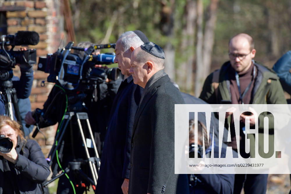The Prime Minister of the State of Israel, Benjamin Netanyahu M l visits on 16 03 2023, together with Chancellor Olaf Scholz M r the Holocaust memorial t