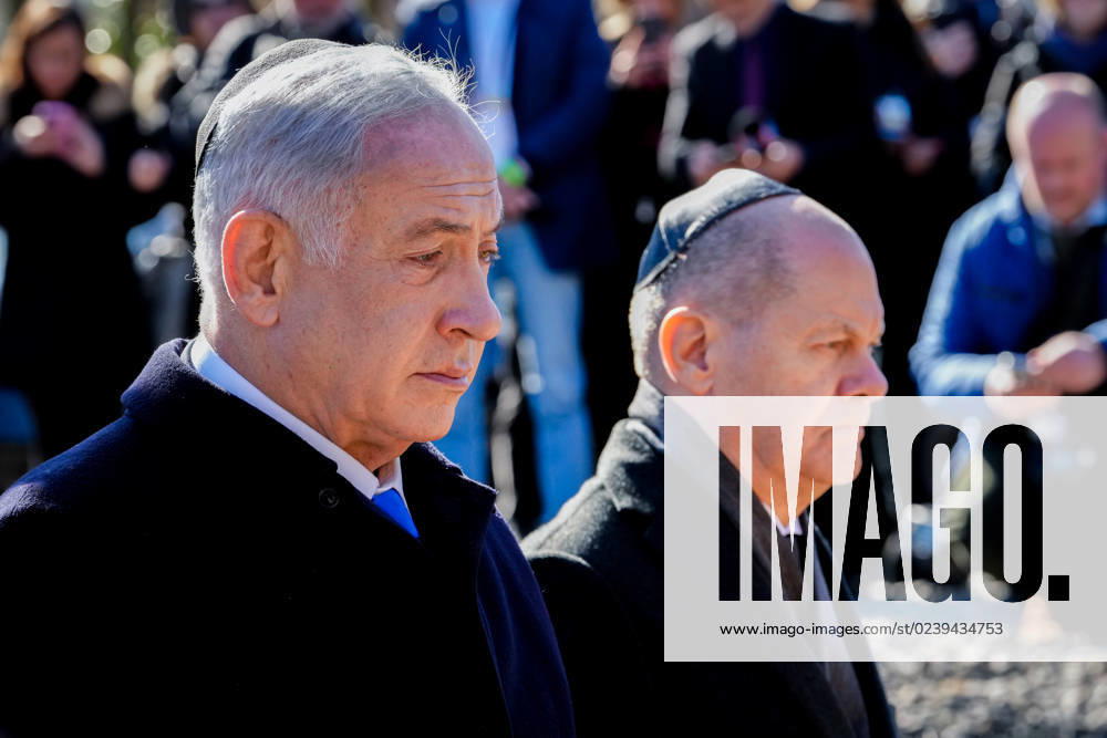Visit of the Prime Minister of Israel in Berlin during the visit of the memorial track 17 in Berlin Current, 16 03 2023, Berlin, Chancellor Olaf Scholz together with Benjamin Netanyahu the Prime Minister of Israel during the visit of the memorial track 17 in Berlin Berlin