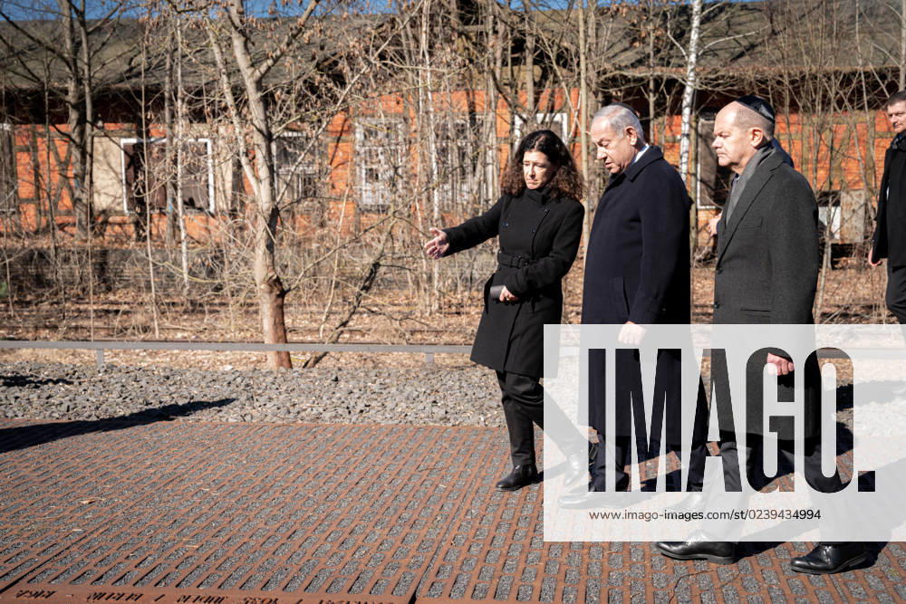Visit of the Prime Minister of Israel in Berlin during the visit of the memorial track 17 in Berlin Current, 16 03 2023, Berlin, Chancellor Olaf Scholz together with Benjamin Netanyahu the Prime Minister of Israel during the visit of the memorial track 17 in Berlin Berlin