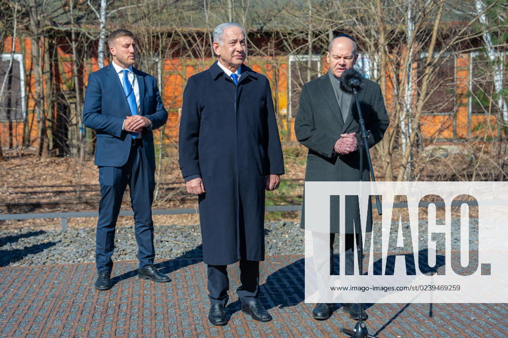 Prime Minister Benjamin Netanyahu, German Chancellor Olaf Scholz Visit of the Prime Minister of the State of Israel, Benjamin Netanyahu, in Berlin Visit of the Holocaust Memorial Gleis 17 in Berlin Wannsee with German Chancellor Olaf Scholz Berlin Berlin GER