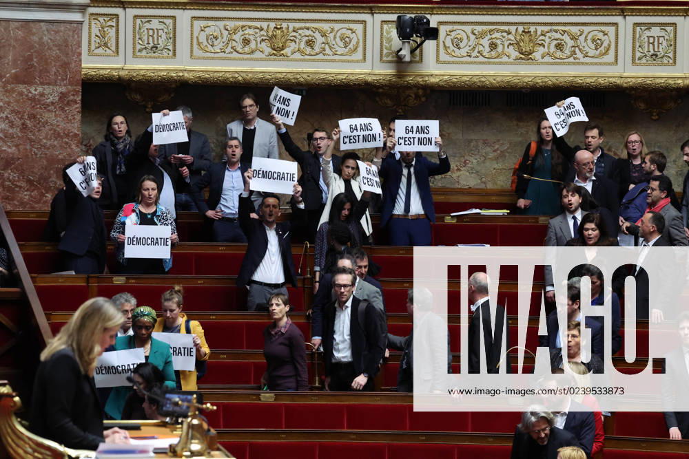 KW11 National Assembly: article 49-3 allows the government to force through the pension reform. France : Elisabeth Borne annonce le 49-3 sur les retraites a l?Assemblà e Nationale. 16 Mars 2023 - Paris, France : Elisabeth Borne annonce le 49-3 sur les retraites à l?Assemblà e Nationale. (Henri Szwarc Starface) 289732 2023-03-16 Paris France