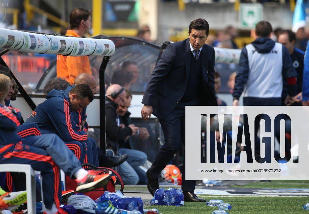 Anderlecht s head coach Besnik Hasi pictured during the Jupiler Pro League match between Club Brugge and RSC Anderlecht, in Brugge, Sunday 15 May 2016, on day 8 of the Play-off 1 of the Belgian soccer championship. Club Brugge defeated Anderlecht and wins the Belgian soccer championship for the first time in 11 years. VIRGINIExLEFOUR x04849636x