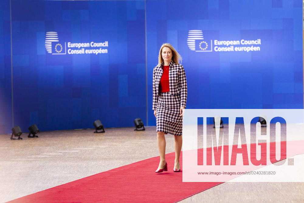 Estonian Prime Minister Kaja Kallas. Arrivals of the heads of state at the EU summit NicolasxLandemardx Pictorium LePictorium_0277513