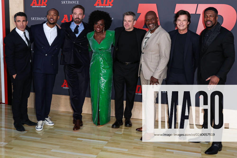World Premiere Of Amazon Studios And Skydance Media s Air Chris Messina, Marlon Wayans, Ben Affleck, Viola Davis, Matt Damon, Julius Tennon, Jason Bateman and Chris Tucker arrive at the World Premiere Of Amazon Studios And Skydance Media s Air held at the Regency Village Theatre on March 27, 2023 in Westwood, Los Angeles, California, United States. Regency Village Theatre, Westwood, Los Angeles, California California United States