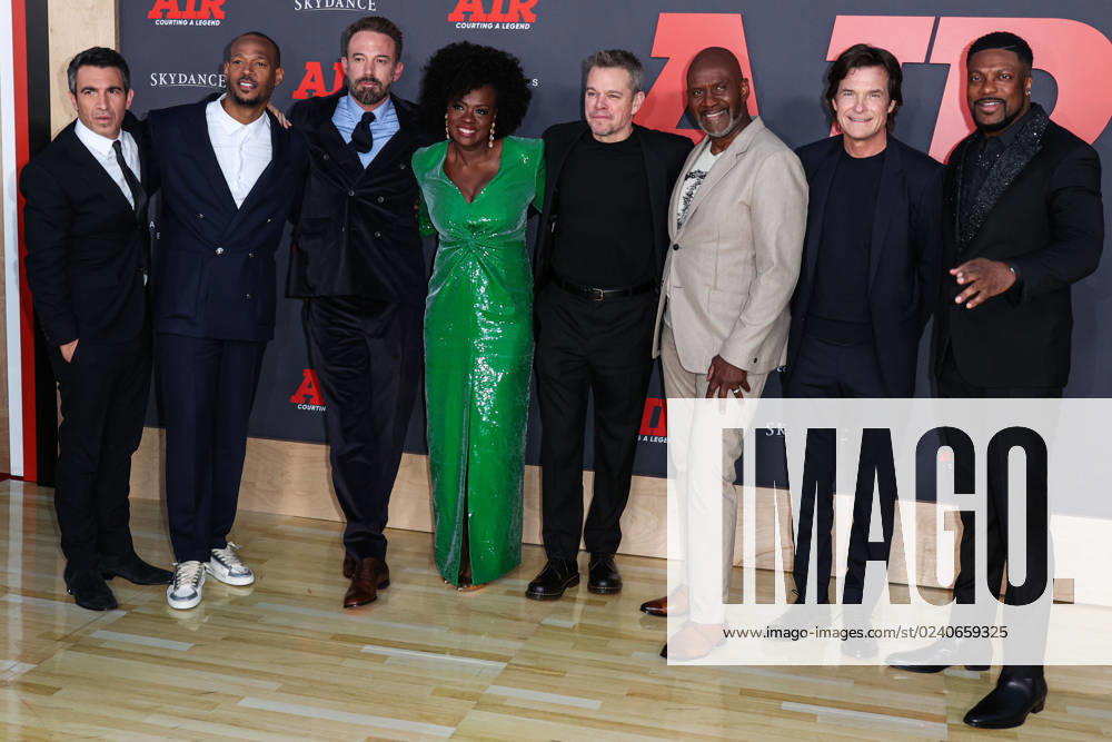 World Premiere Of Amazon Studios And Skydance Media s Air Chris Messina, Marlon Wayans, Ben Affleck, Viola Davis, Matt Damon, Julius Tennon, Jason Bateman and Chris Tucker arrive at the World Premiere Of Amazon Studios And Skydance Media s Air held at the Regency Village Theatre on March 27, 2023 in Westwood, Los Angeles, California, United States. Regency Village Theatre, Westwood, Los Angeles, California California United States