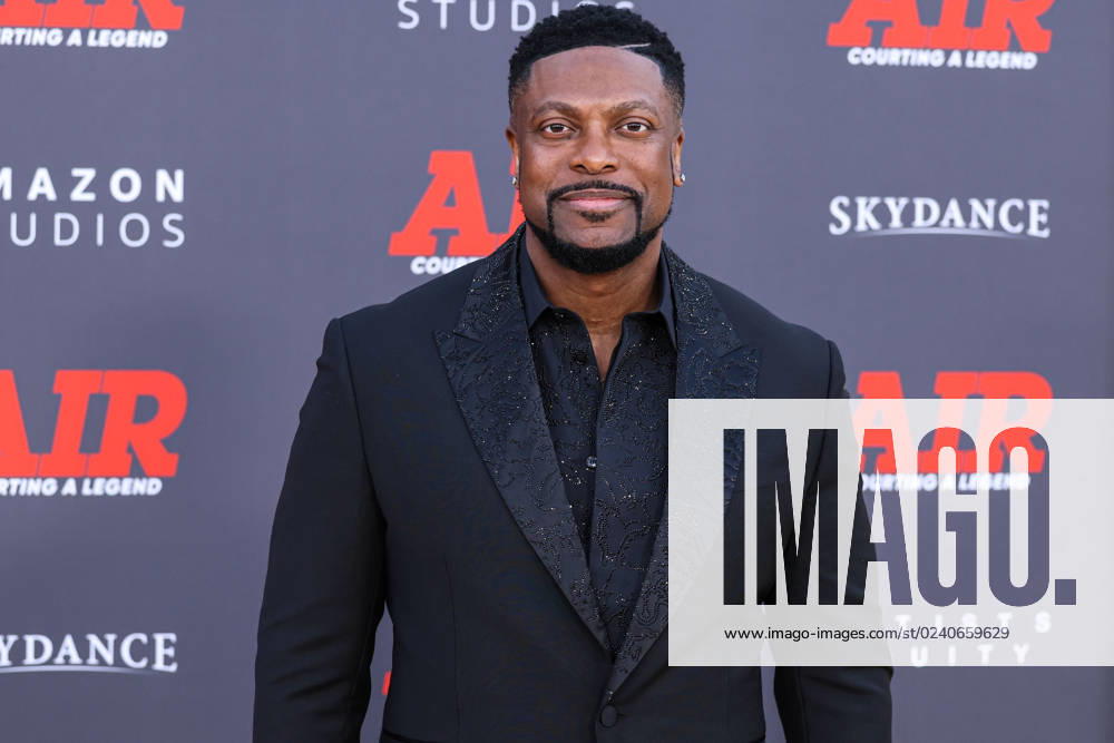 World Premiere Of Amazon Studios And Skydance Media s Air American stand-up comedian and actor Chris Tucker arrives at the World Premiere Of Amazon Studios And Skydance Media s Air held at the Regency Village Theatre on March 27, 2023 in Westwood, Los Angeles, California, United States. Regency Village Theatre, Westwood, Los Angeles, California California United States