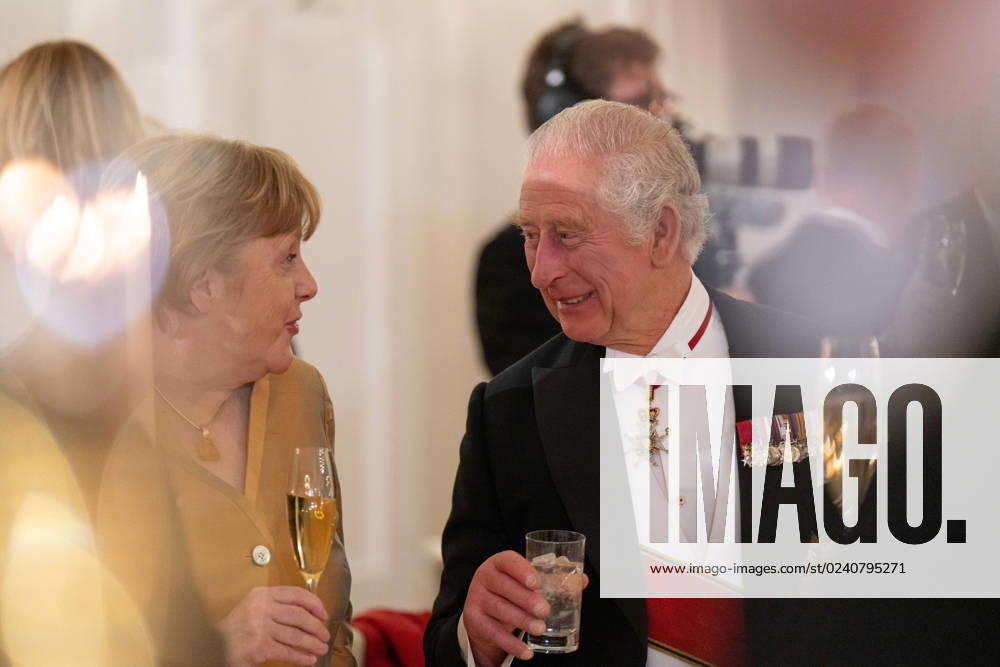 King Charles III and Angela Merkel State Banquet with King Charles III and Queen Consort Camilla given by German President Frank Walter Steinmeier and Elke Büdenbender Berlin Berlin GER