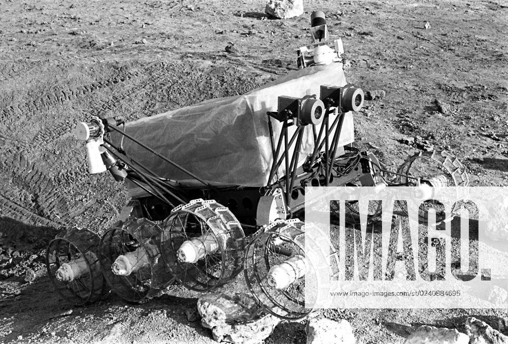 Crimea, Ukrainian SSR, USSR. January, 1971. Lunokhod-1 lunar Rover is being tested under ground conditions simulating lunar soil at the lunodrom of the Ã‘Âentre for deep space. The exact date of the photograph is unknown. Nikolay Akimov TASS 275633