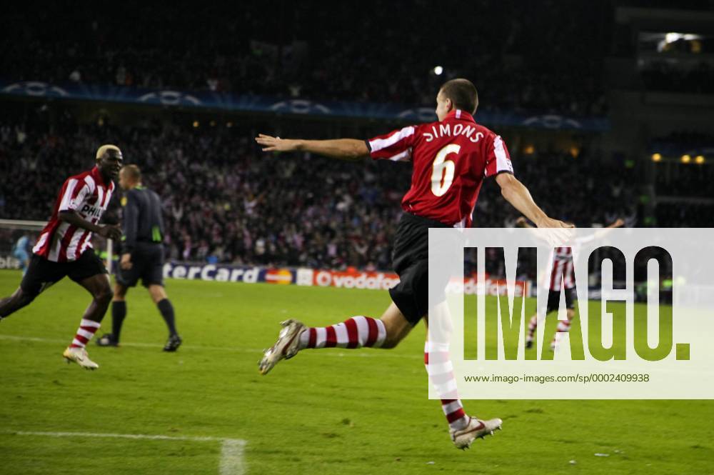 Timmy Simons (Eindhoven) - Torjubel Fußball EC 1 Herren Champions League 2006 2007, PSV Eindhoven Gruppe Eindhoven Freude, Fußball EC 1 Herren Champions League 2006 2007, PSV Eindhoven Gruppe Eindhoven Freude,