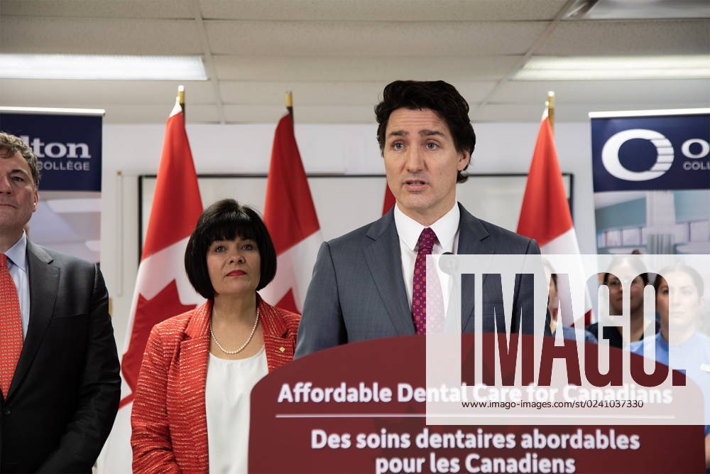 Prime Minister Justin Trudeau speaks at Oulton College in Moncton, N.B., on Friday, March 31, 2023. Moncton Canada - ZUMAc35_ 20230331_zaf_c35_062