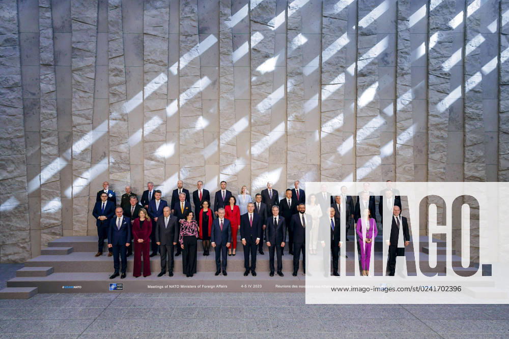 Annalena Baerbock Buendnis 90 Die Gruenen , German Foreign Minister, taken during a family photo on the sidelines of a meeting of NATO Foreign Ministers Brussels, 05 04 2023 Brussels Belgium