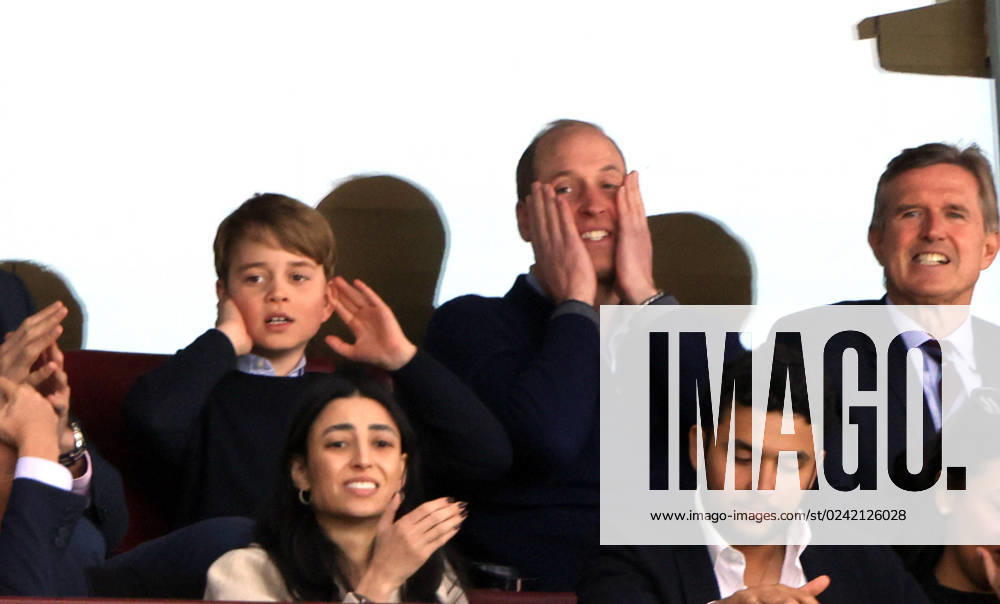 Prince George and Prince William The Prince of Wales, at the Aston Villa v Nottingham Forest EPL match, at Villa Park, Birmingham, UK on 18th March, 2023.