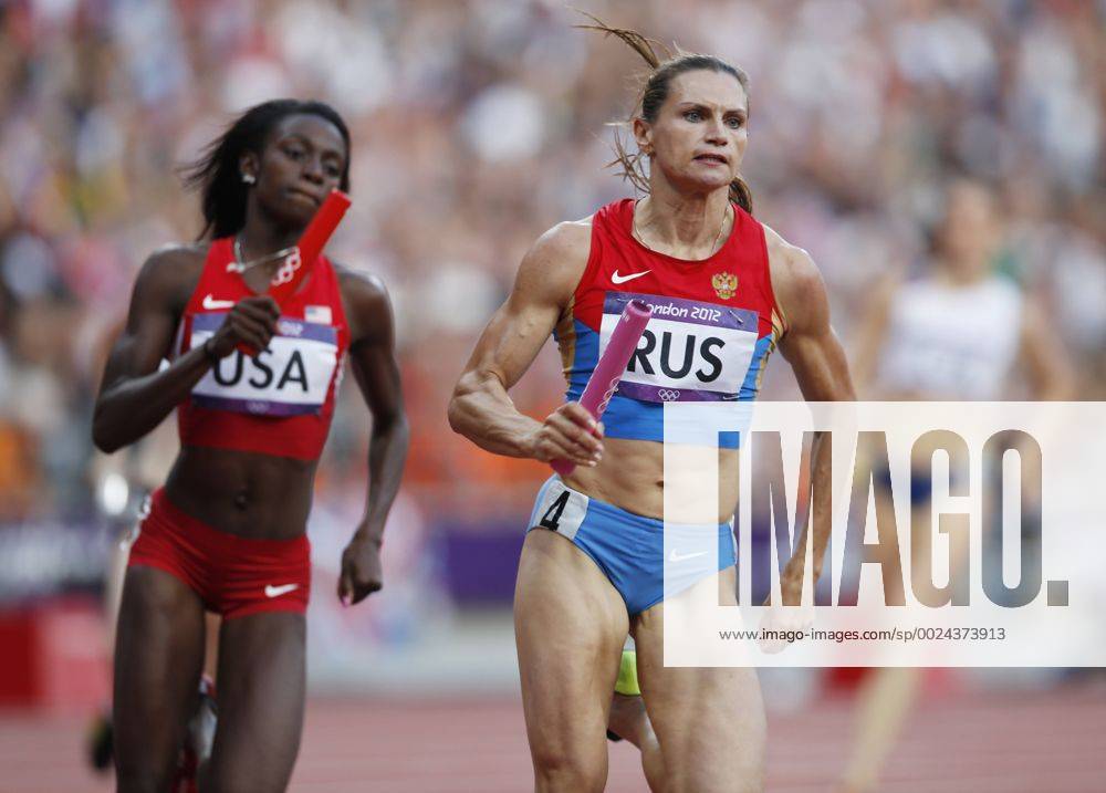 GUSCHTSCHINA Julija Team RUS Russische Leichtathletin Staffel 4 x 400m der Frauen Olympische Sommerspiele 2012 in London am 10.08. 2012