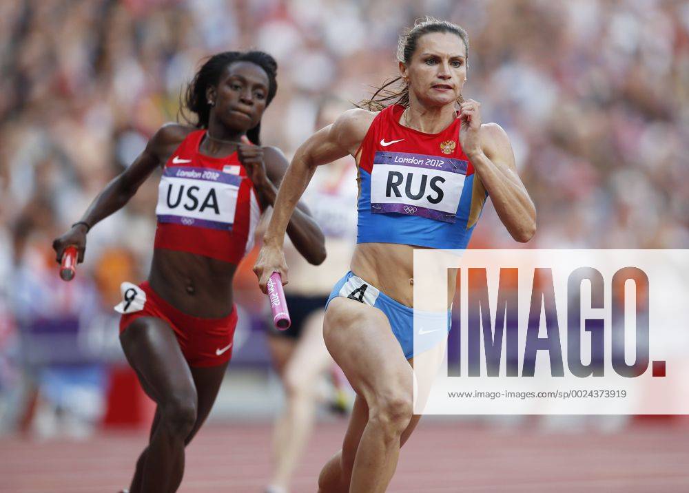 GUSCHTSCHINA Julija Team RUS Russische Leichtathletin Staffel 4 x 400m der Frauen Olympische Sommerspiele 2012 in London am 10.08. 2012