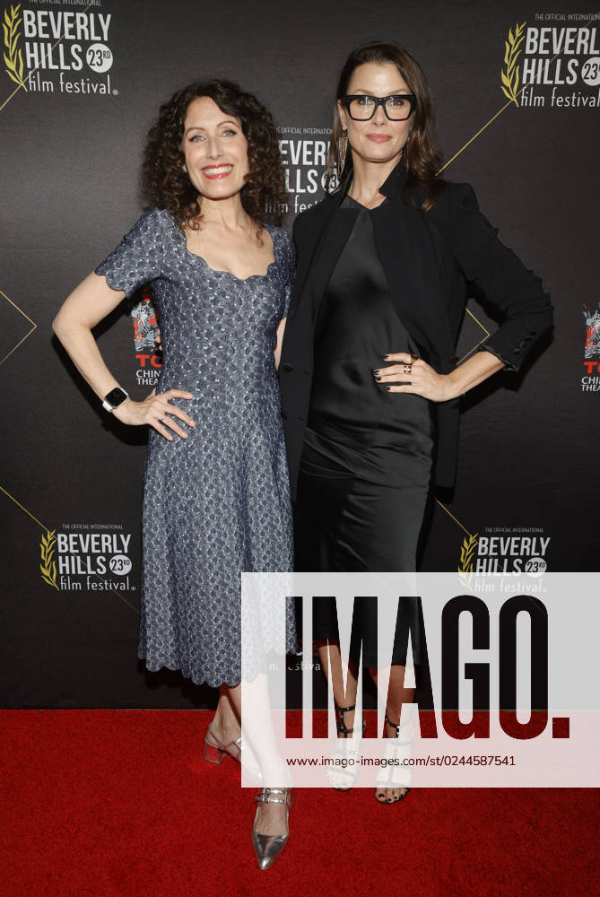 HOLLYWOOD, CA - APRIL 19: Lisa Edelstein and Bridget Moynihan at the opening night of the 23rd International Beverly Hills Film Festival at TCL Chinese 6 Theatres in Hollywood California on April 18, 2023.