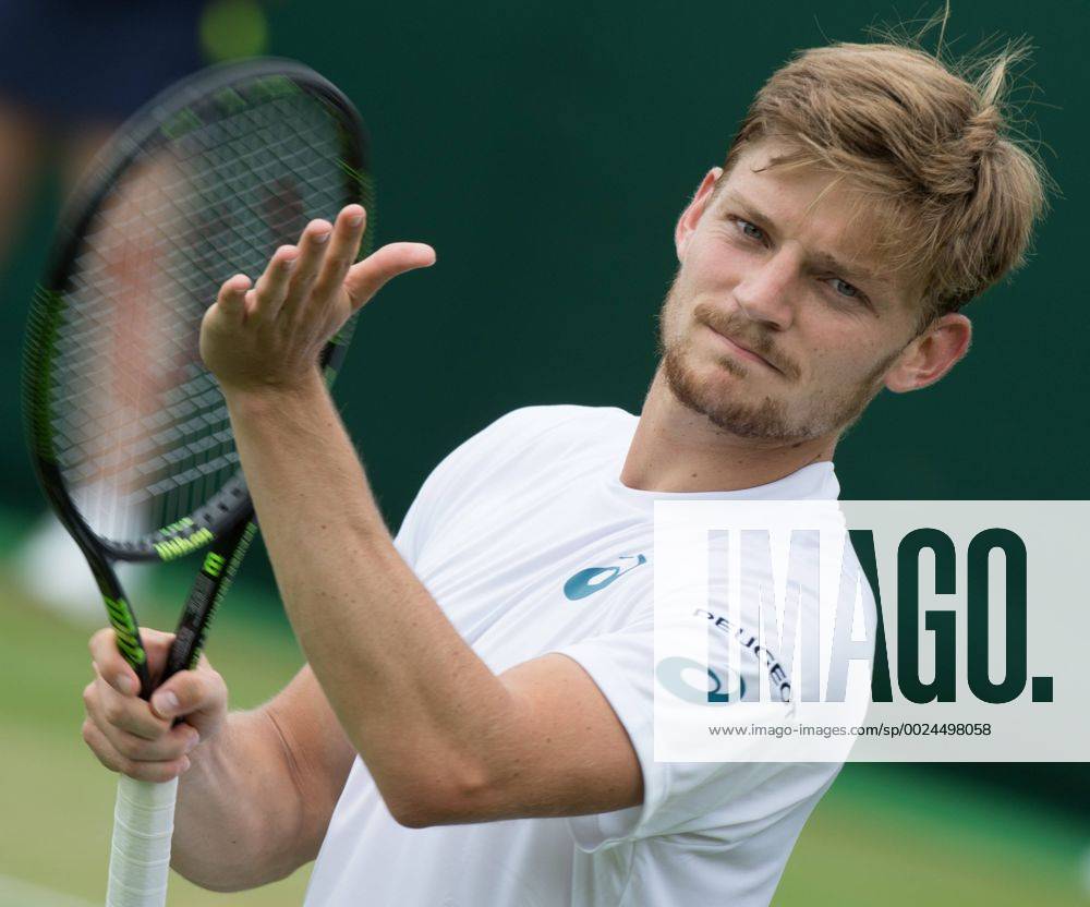Belgian David Goffin reacts after winning the second round game of Gentlemen s singles, between Belgian David Goffin and French Edouard Roger-Vasselin at the 2016 Wimbledon grand slam tennis tournament at the All England Tennis Club, in southwest London, Britain, Thursday 30 June 2016. BENOITxDOPPAGNE x04881814x